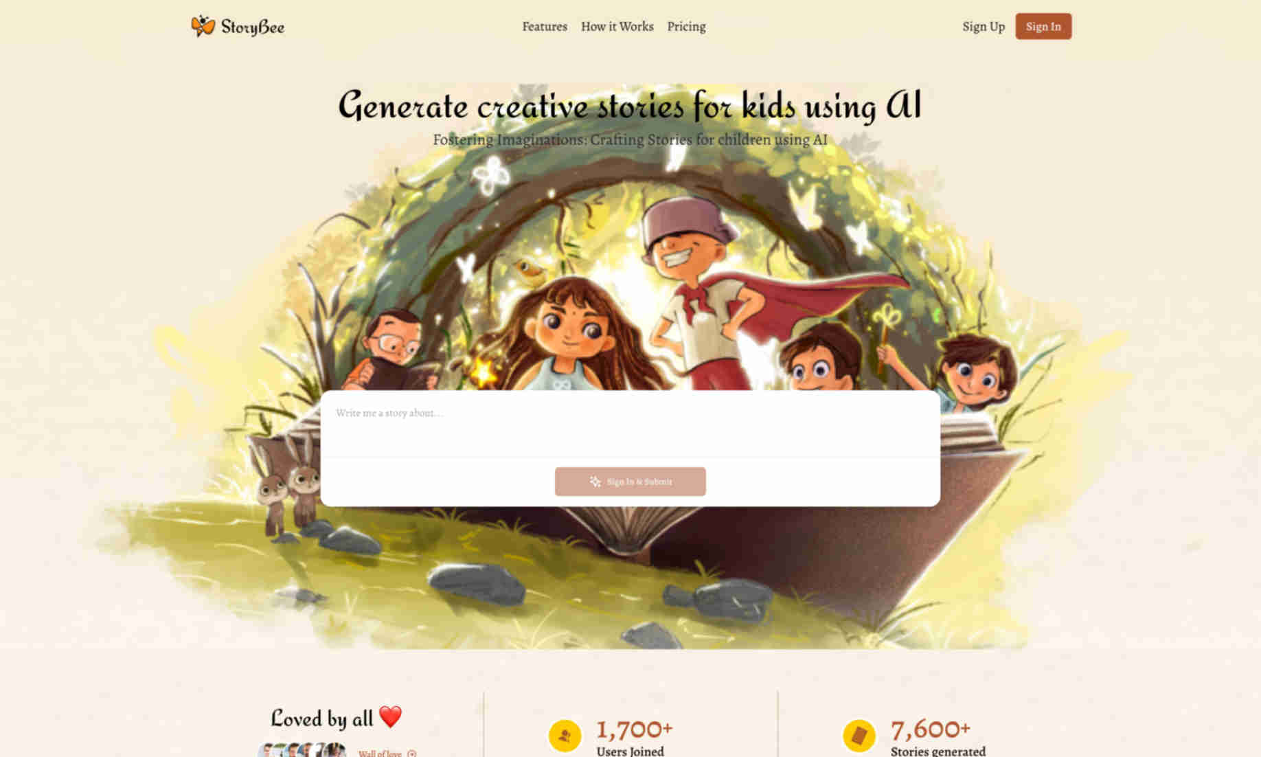 StoryBee Homepage