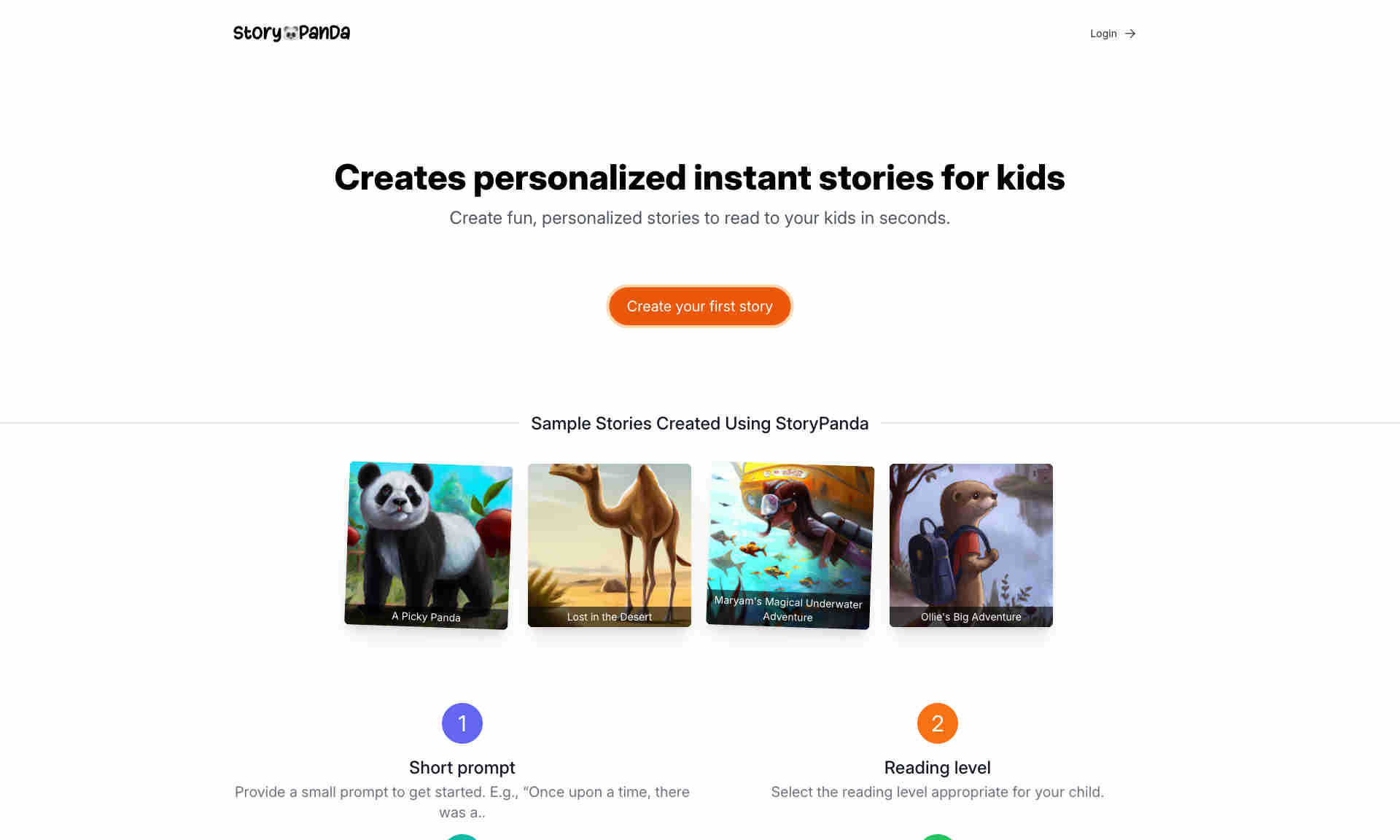 StoryPanda Homepage