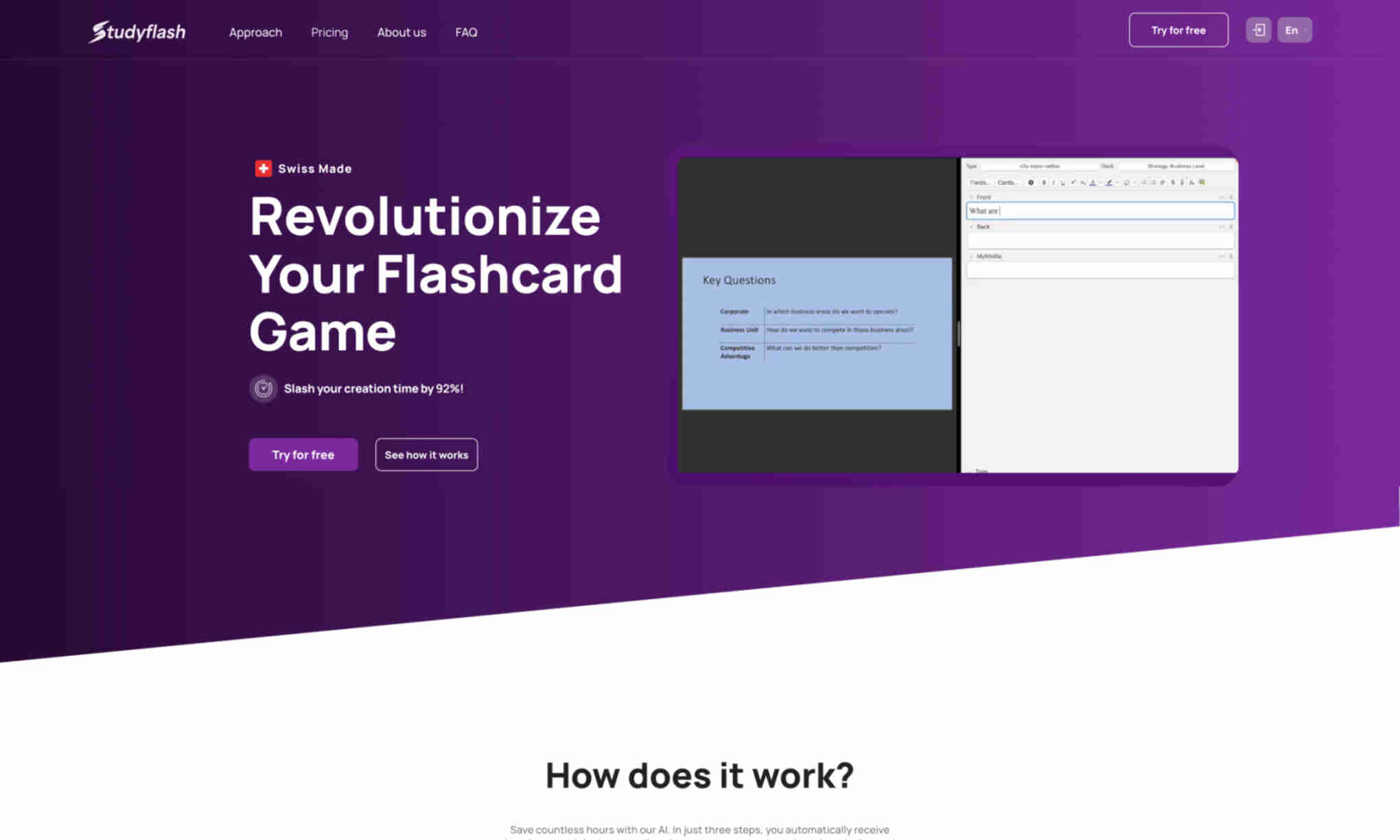 StudyFlash Homepage