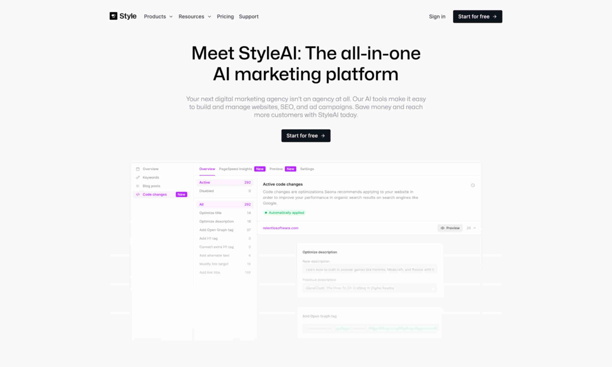 StyleAI Homepage