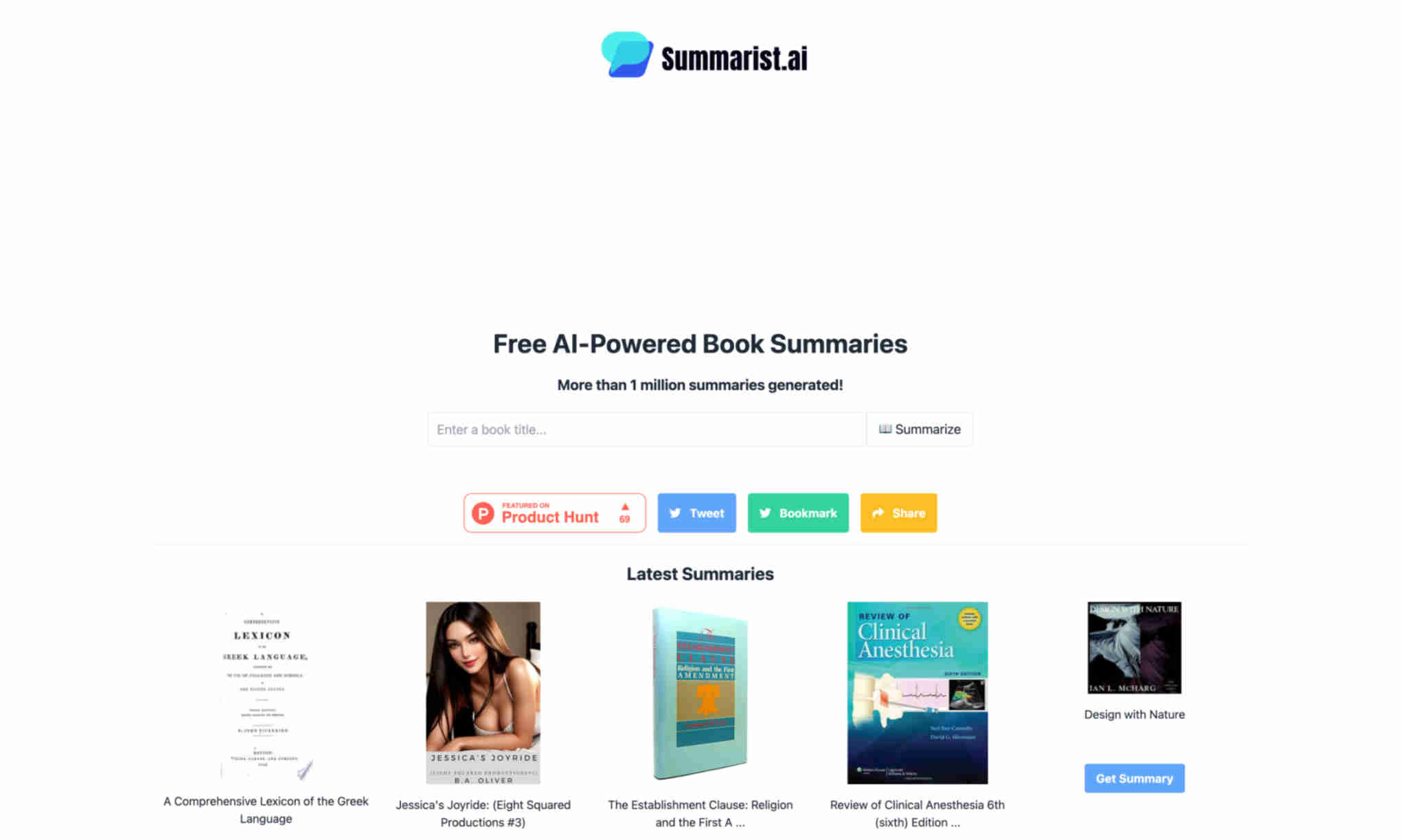 Summarist.ai Homepage