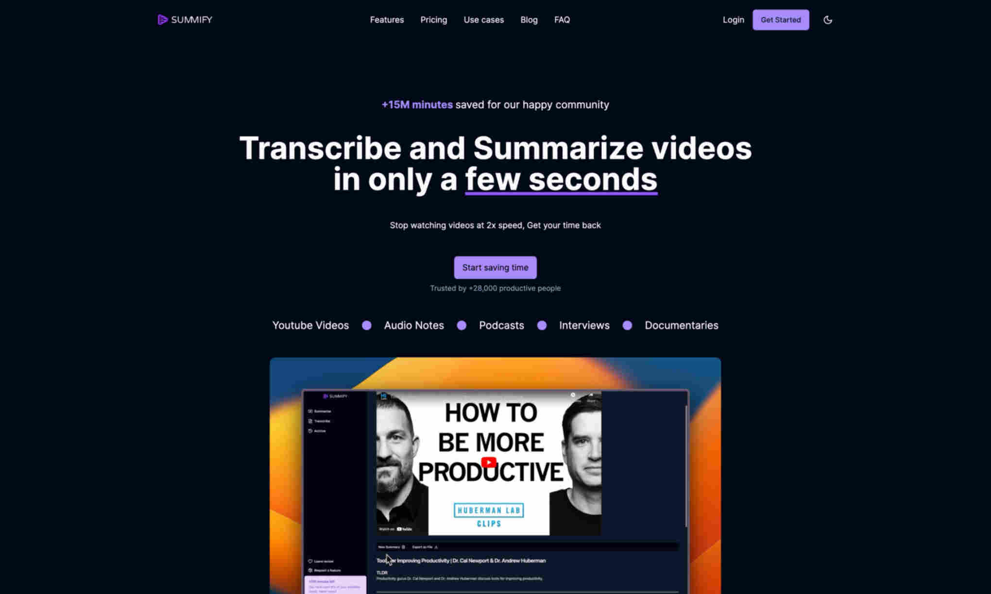 Summify Homepage