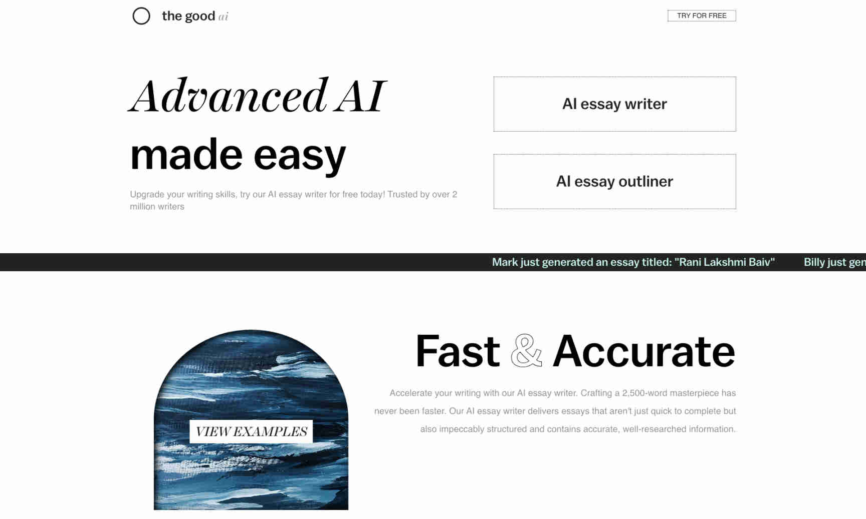 The Good AI Homepage