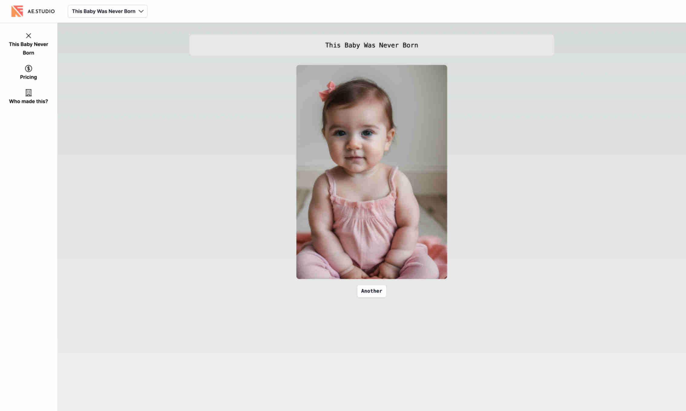 This Baby Was Never Born Homepage