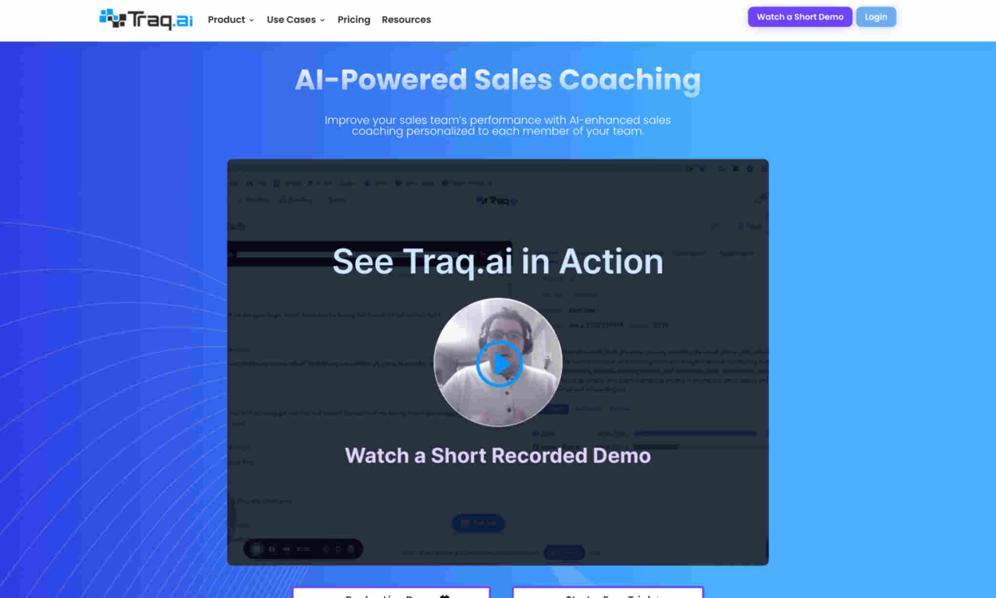 Traq.ai Homepage