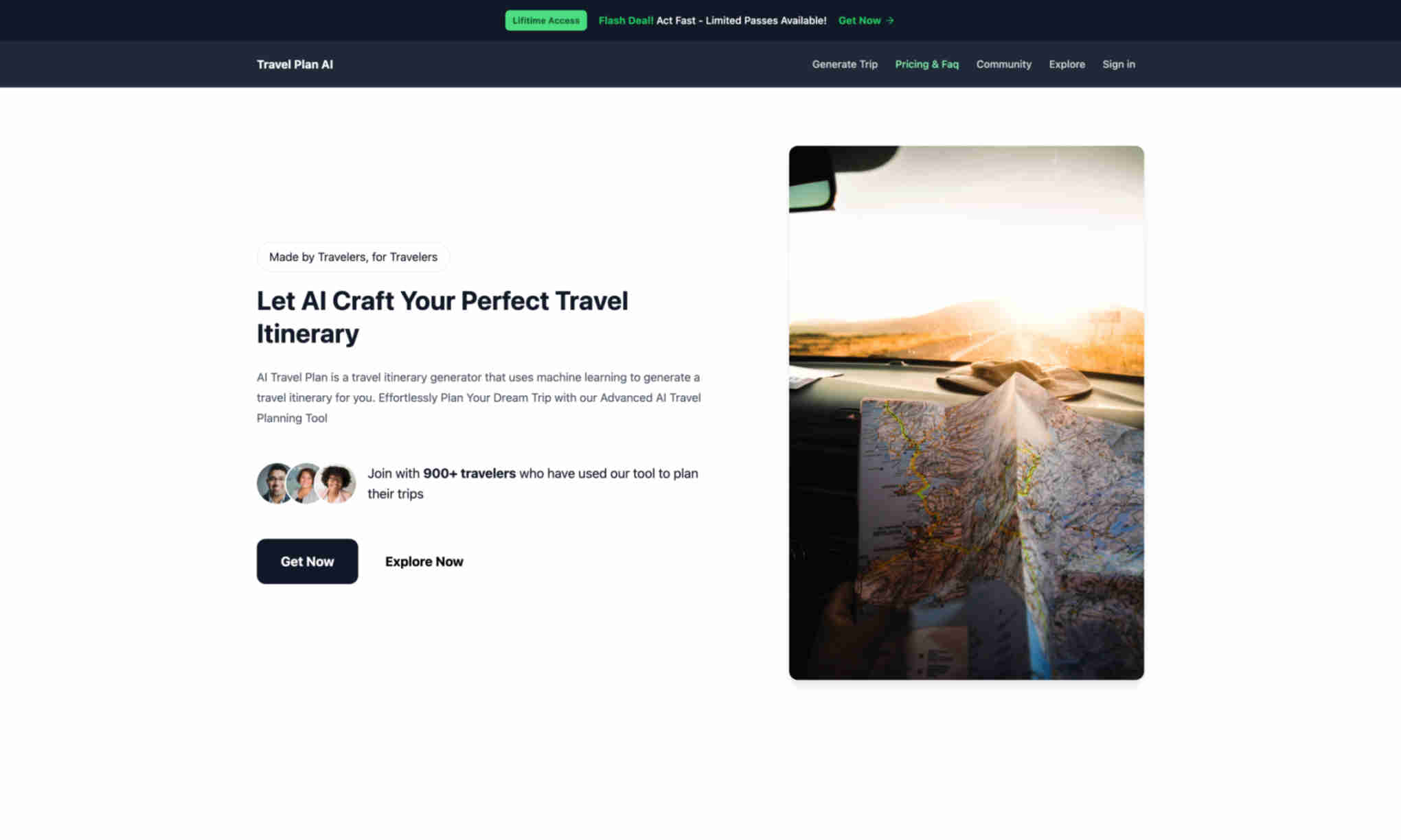 Travel Plan AI Homepage