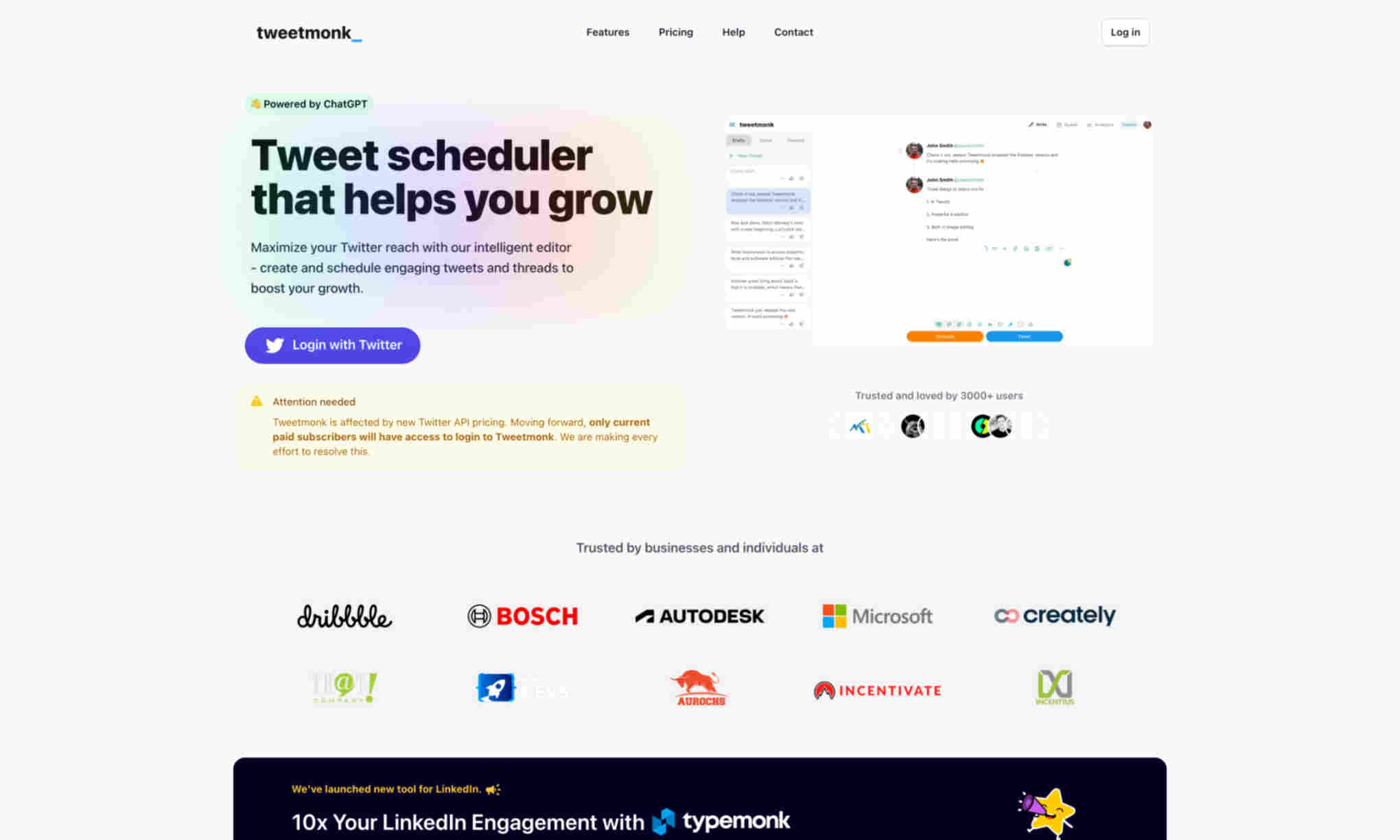 Tweetmonk Homepage