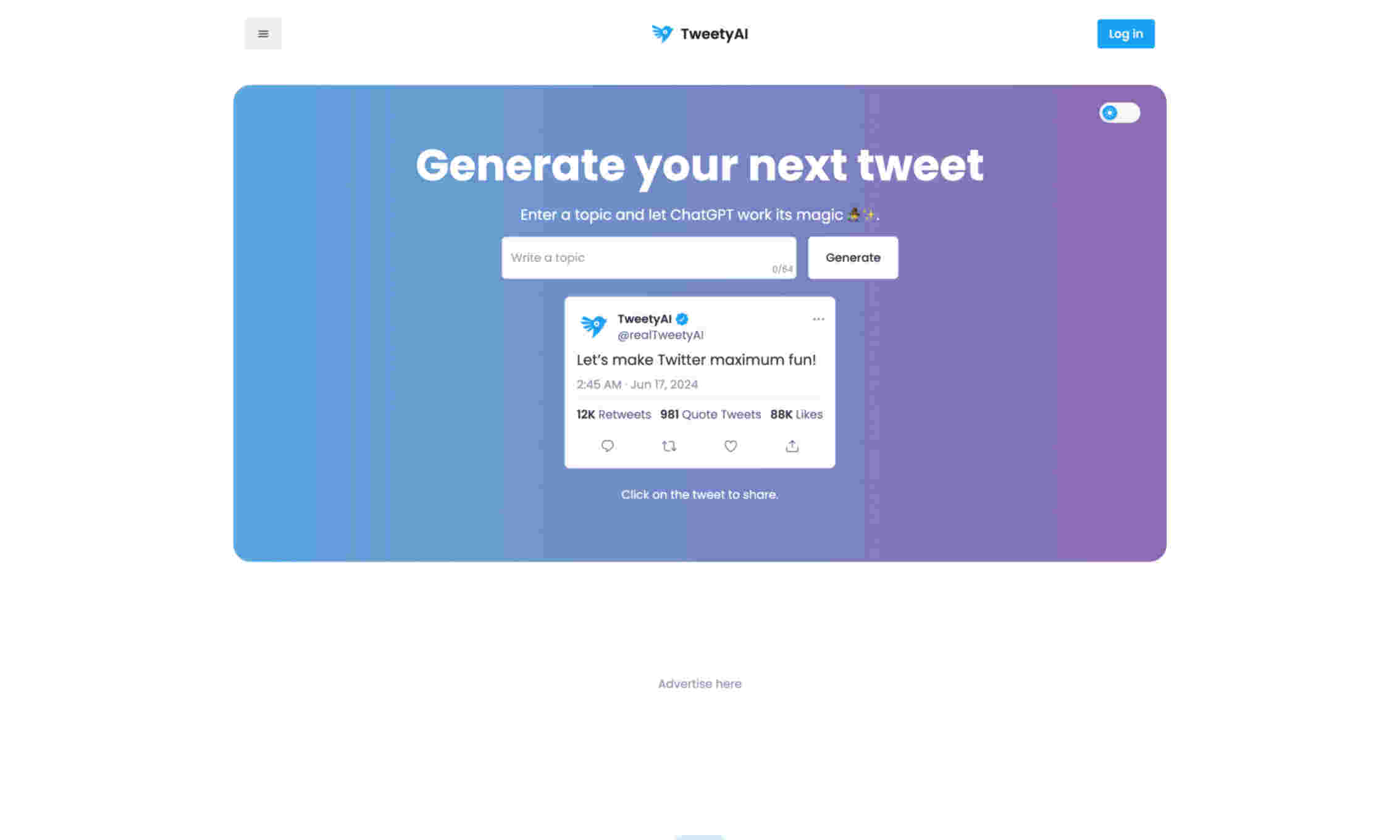 TweetyAI Homepage