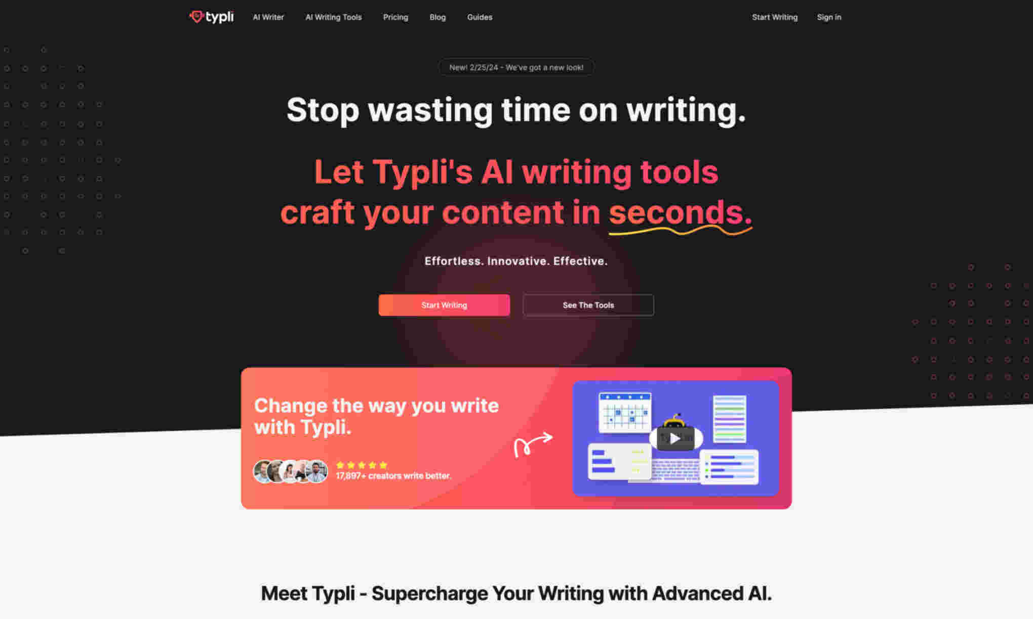 Typli.ai Homepage