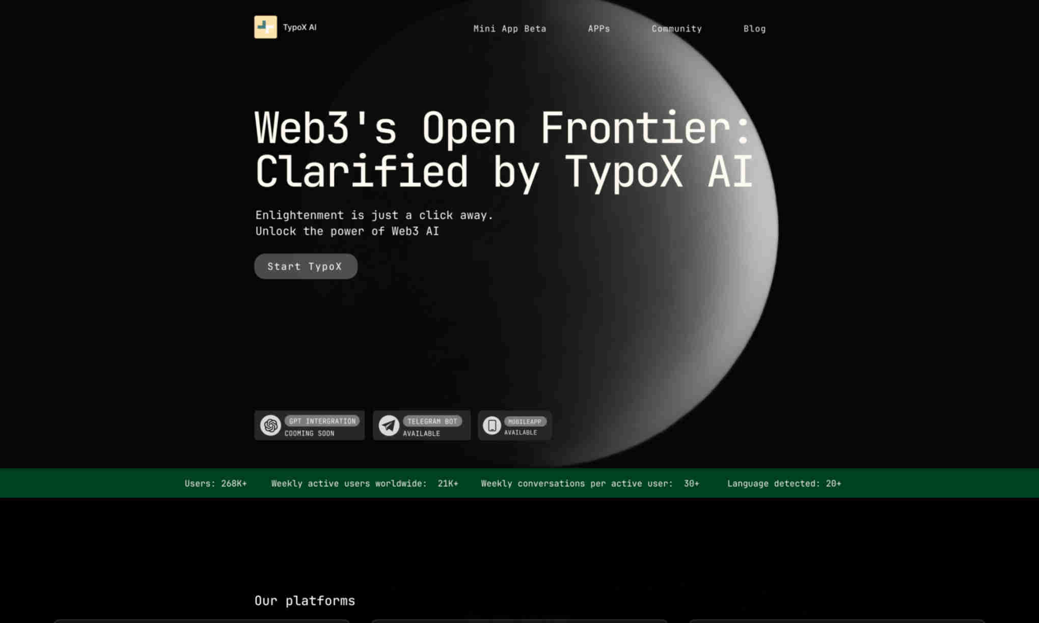 TypoX AI Homepage