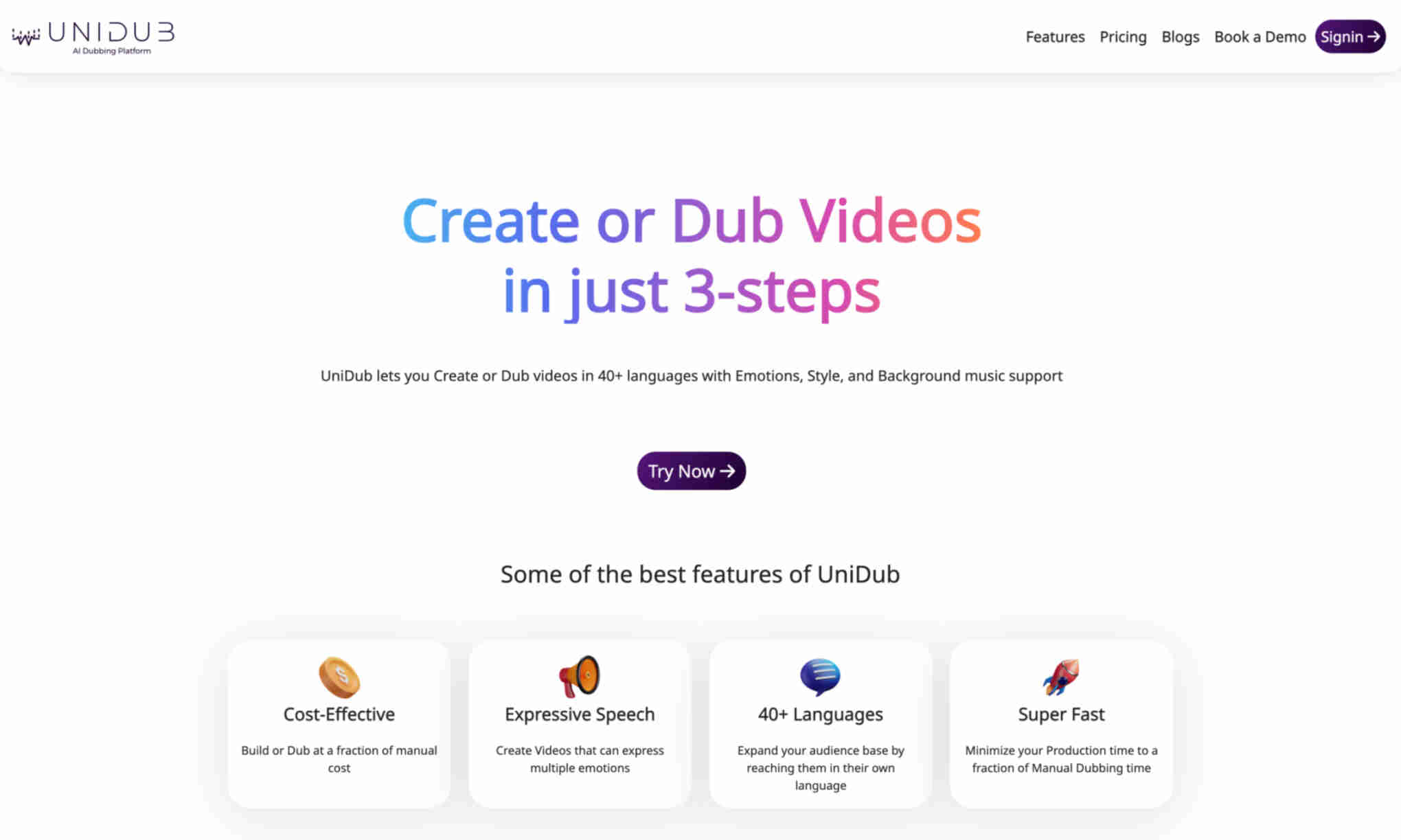 UniDub Homepage