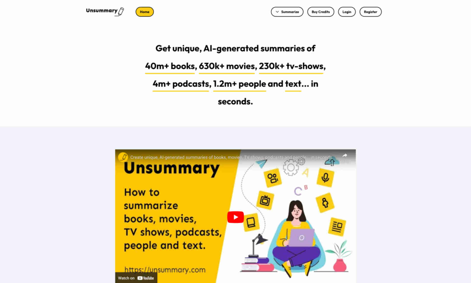 Unsummary Homepage