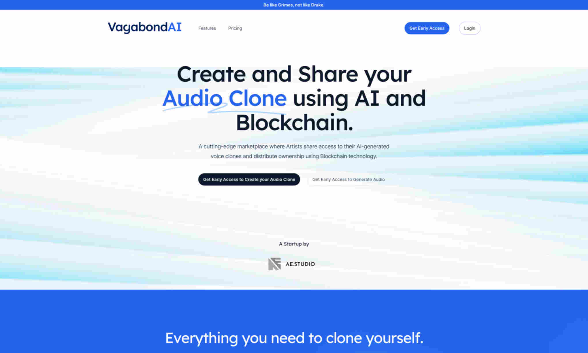 VagabondAI Homepage