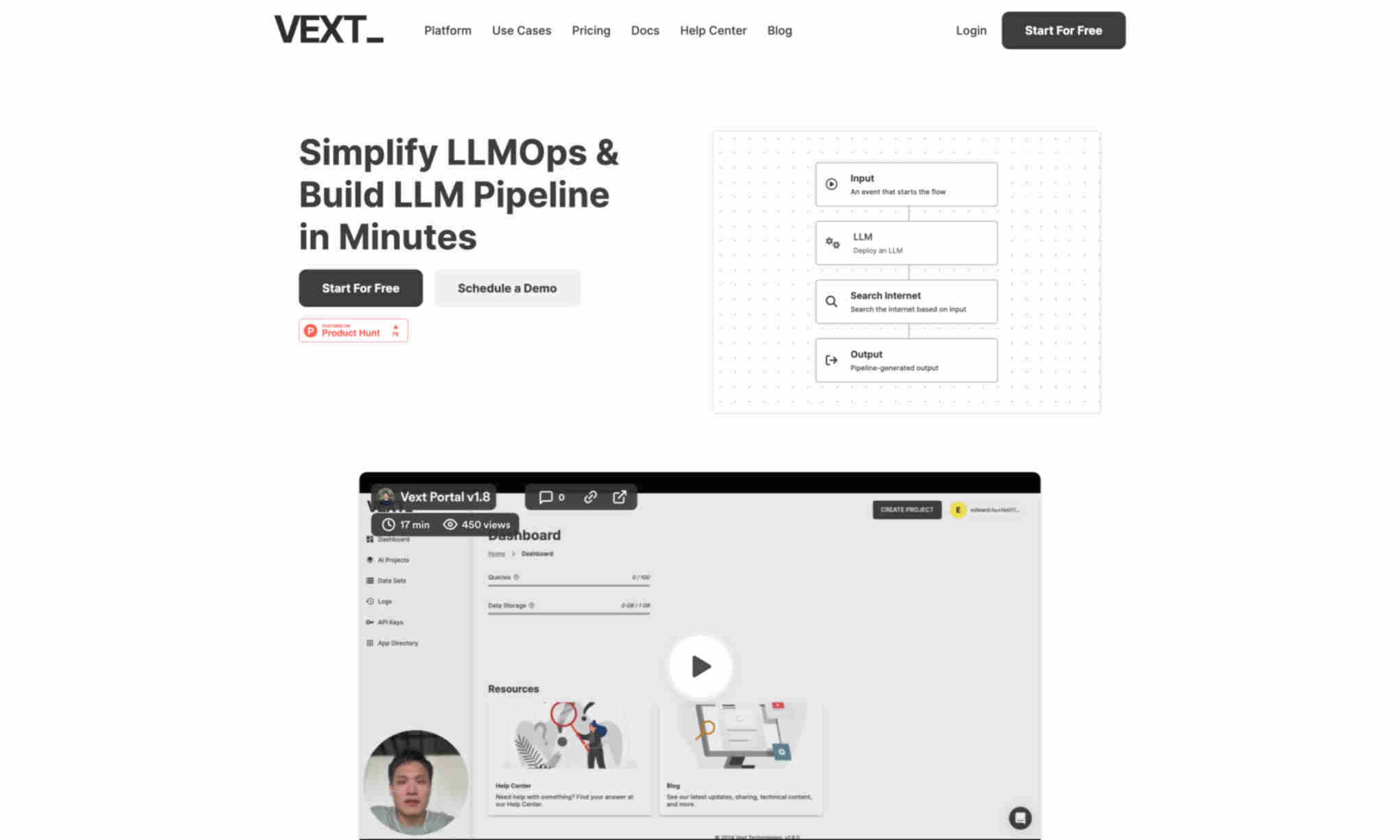 Vext Homepage