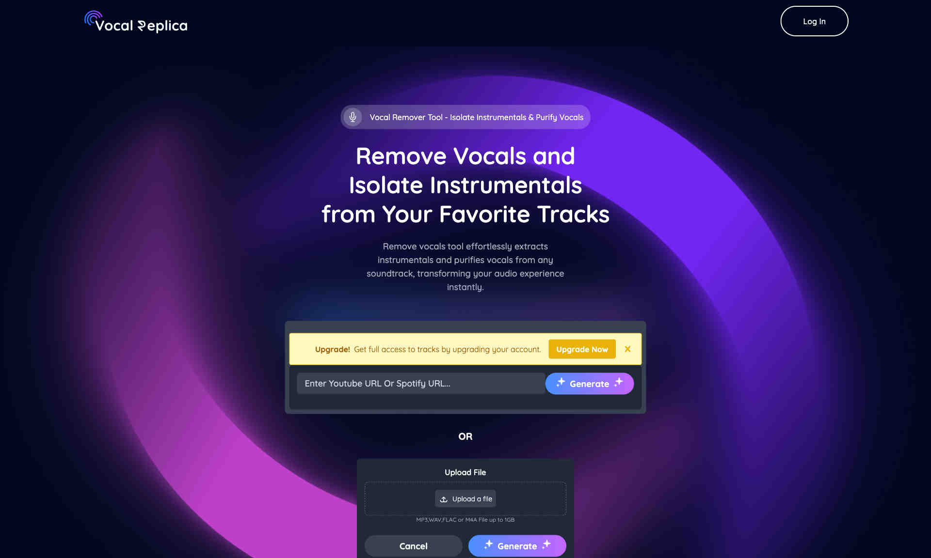 Vocal Replica Homepage