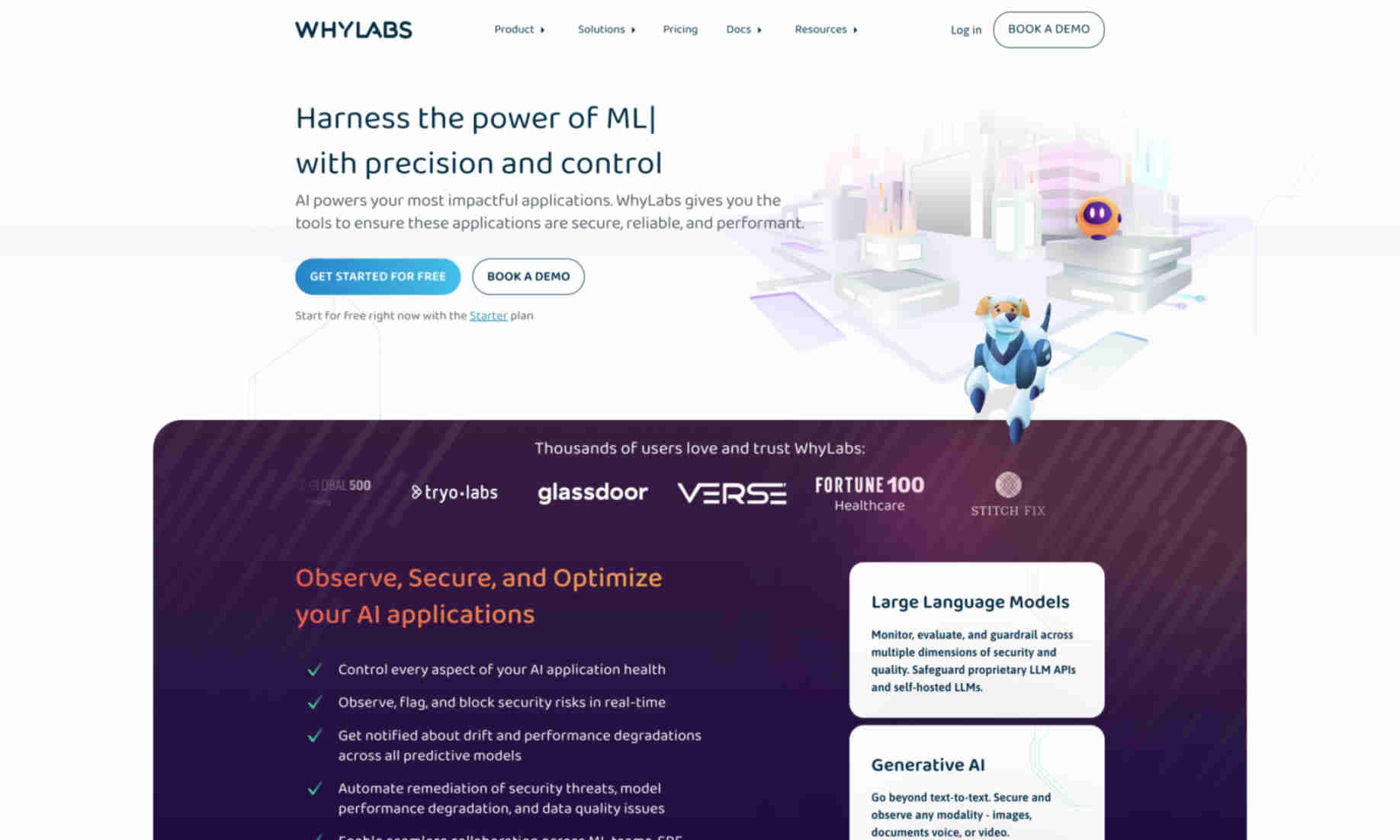 WHYLABS Homepage