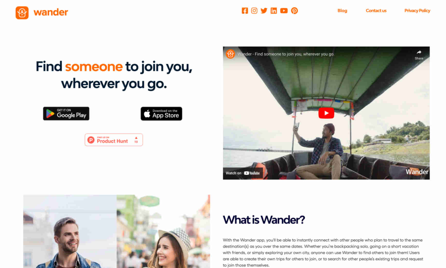 Wander Homepage