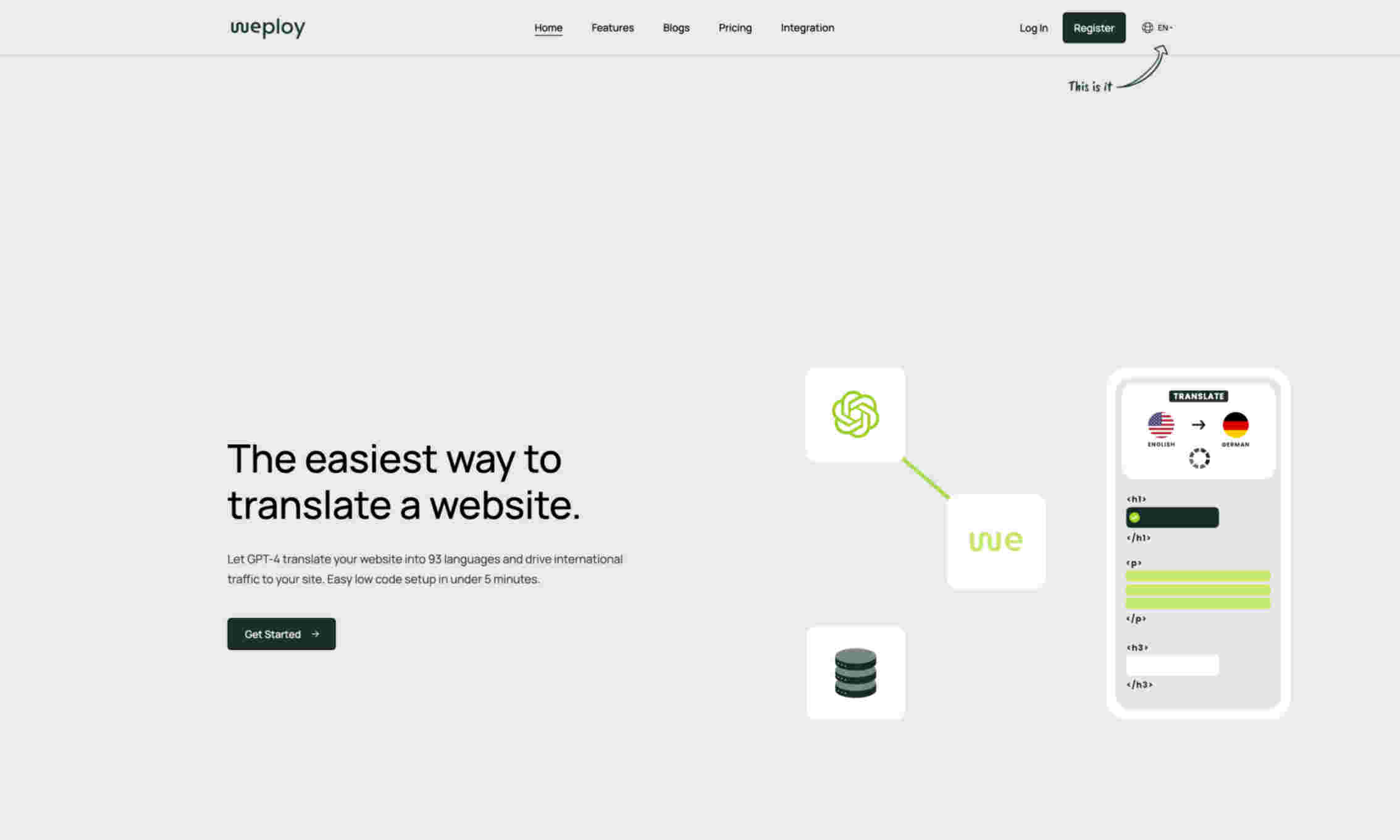 Weploy Homepage