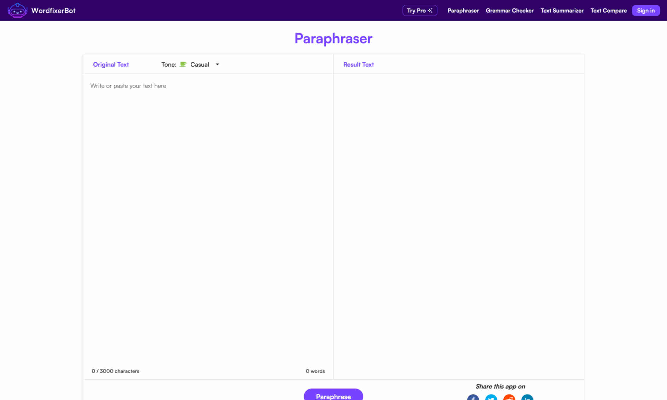 WordfixerBot Homepage