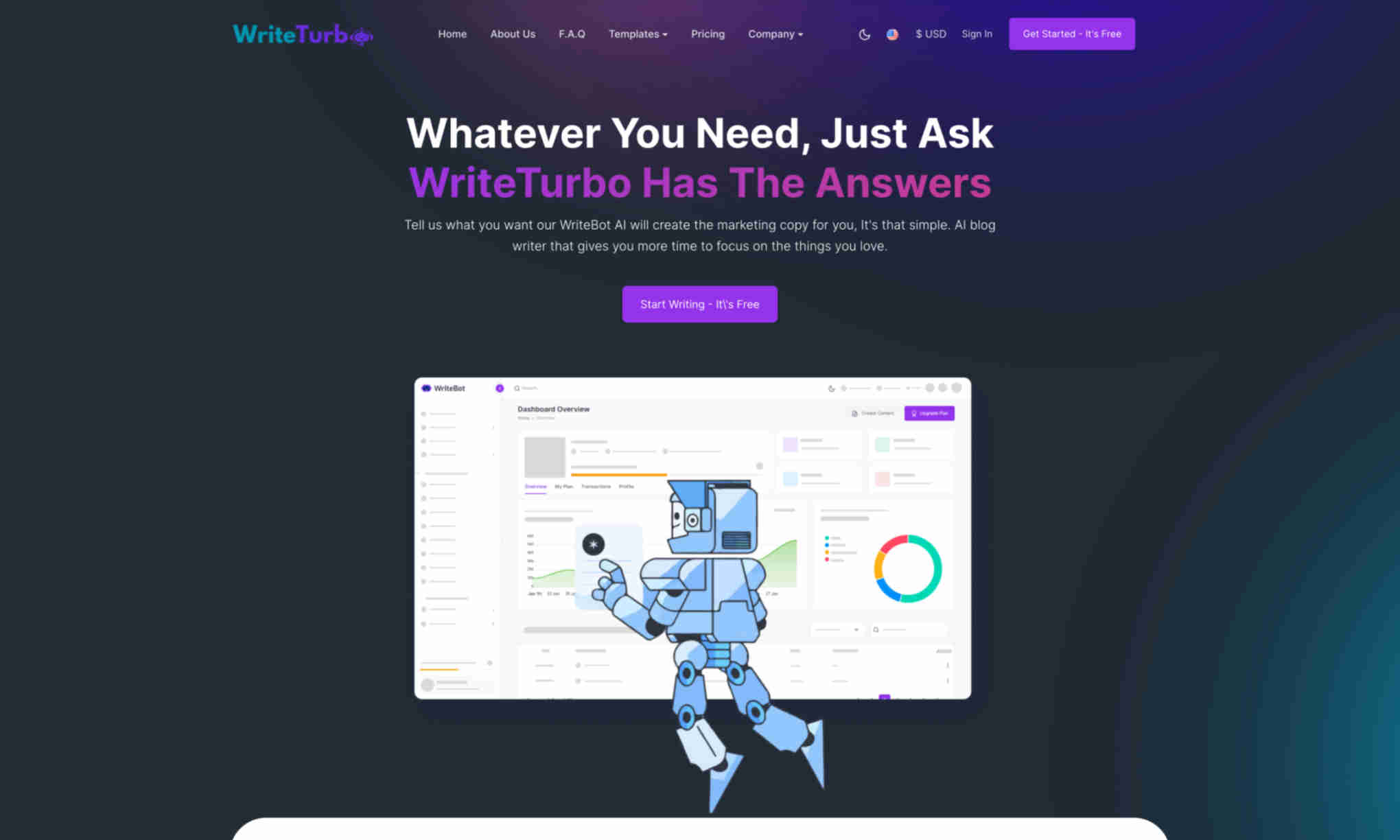 WriteTurbo Homepage