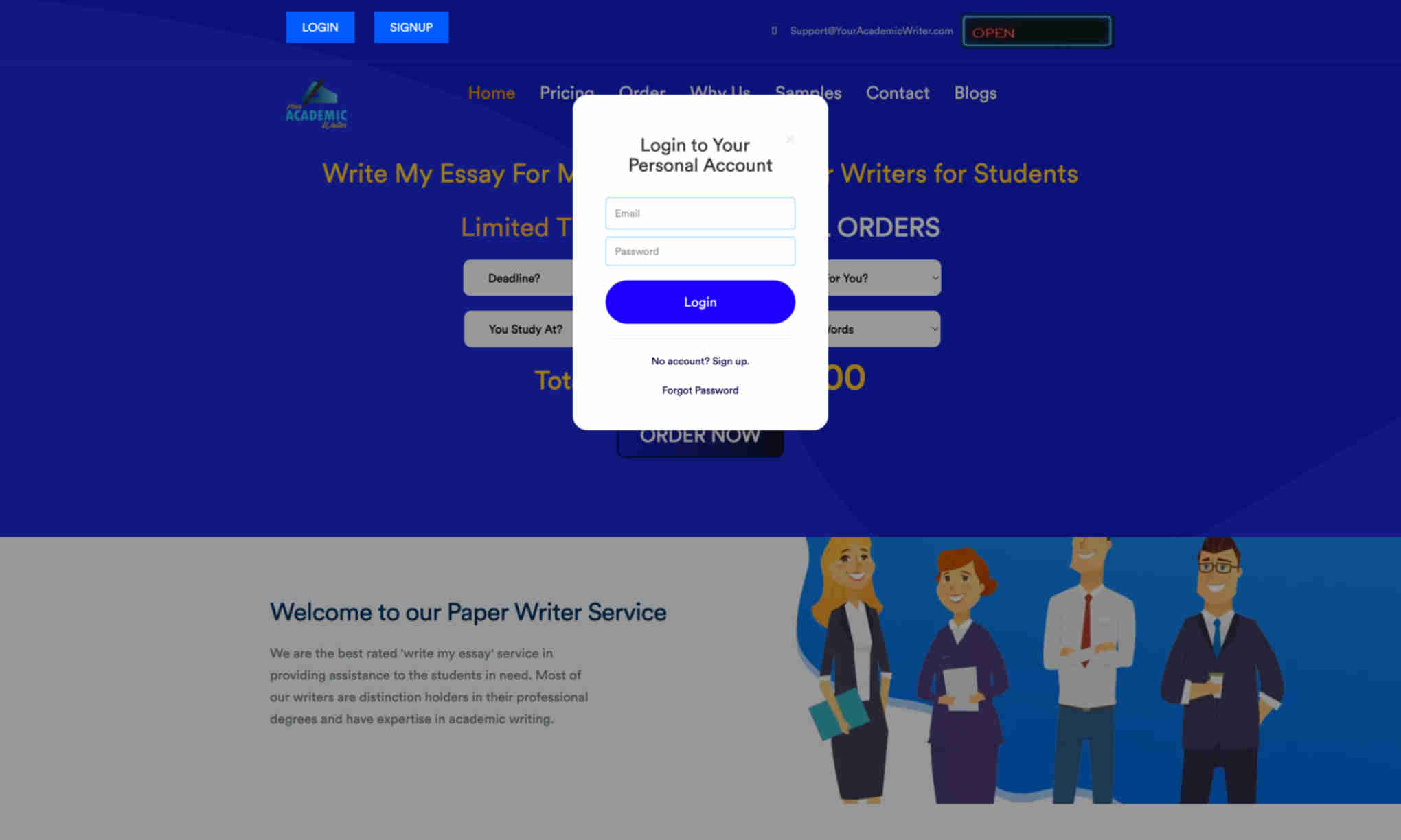 Your Academic Writer Homepage