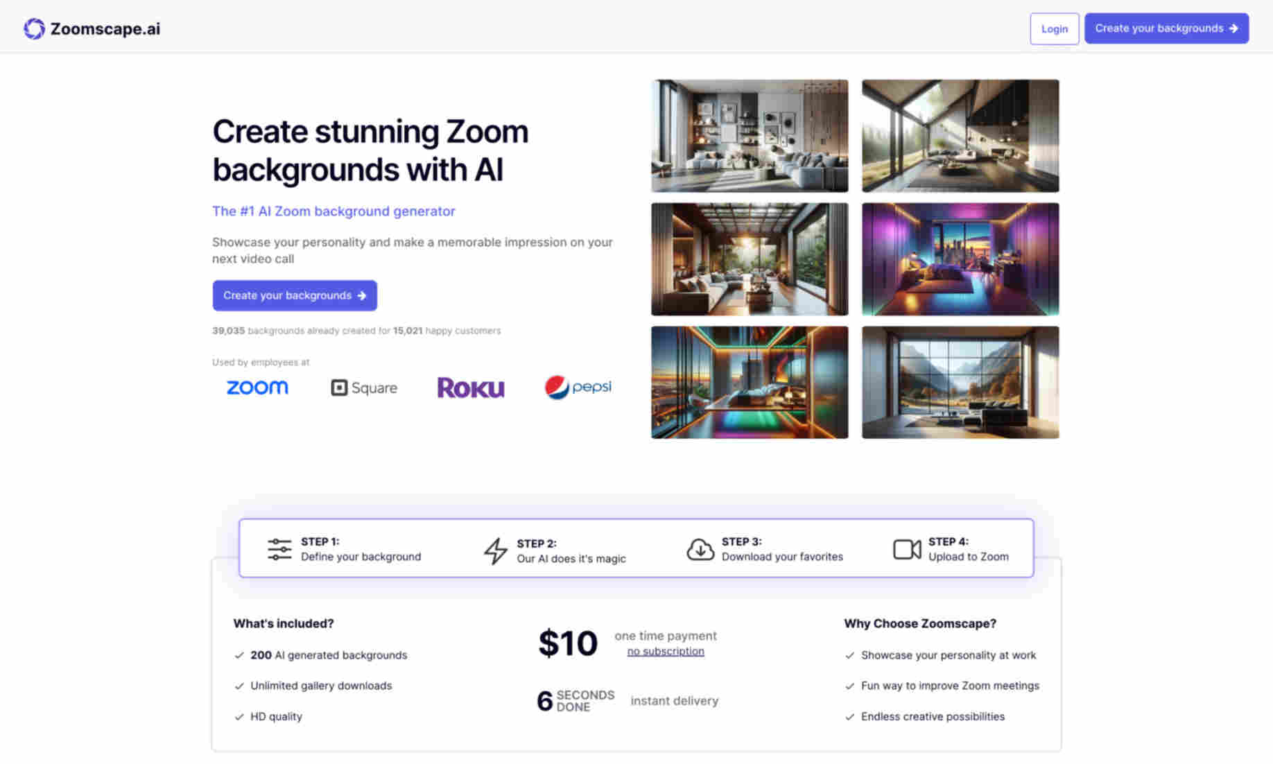 Zoomscape.ai Homepage