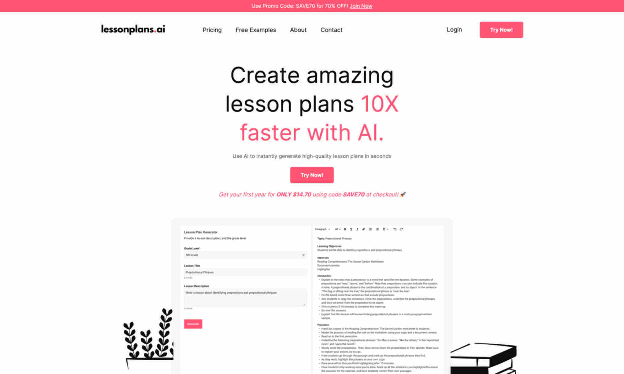 lessonplans.ai Homepage