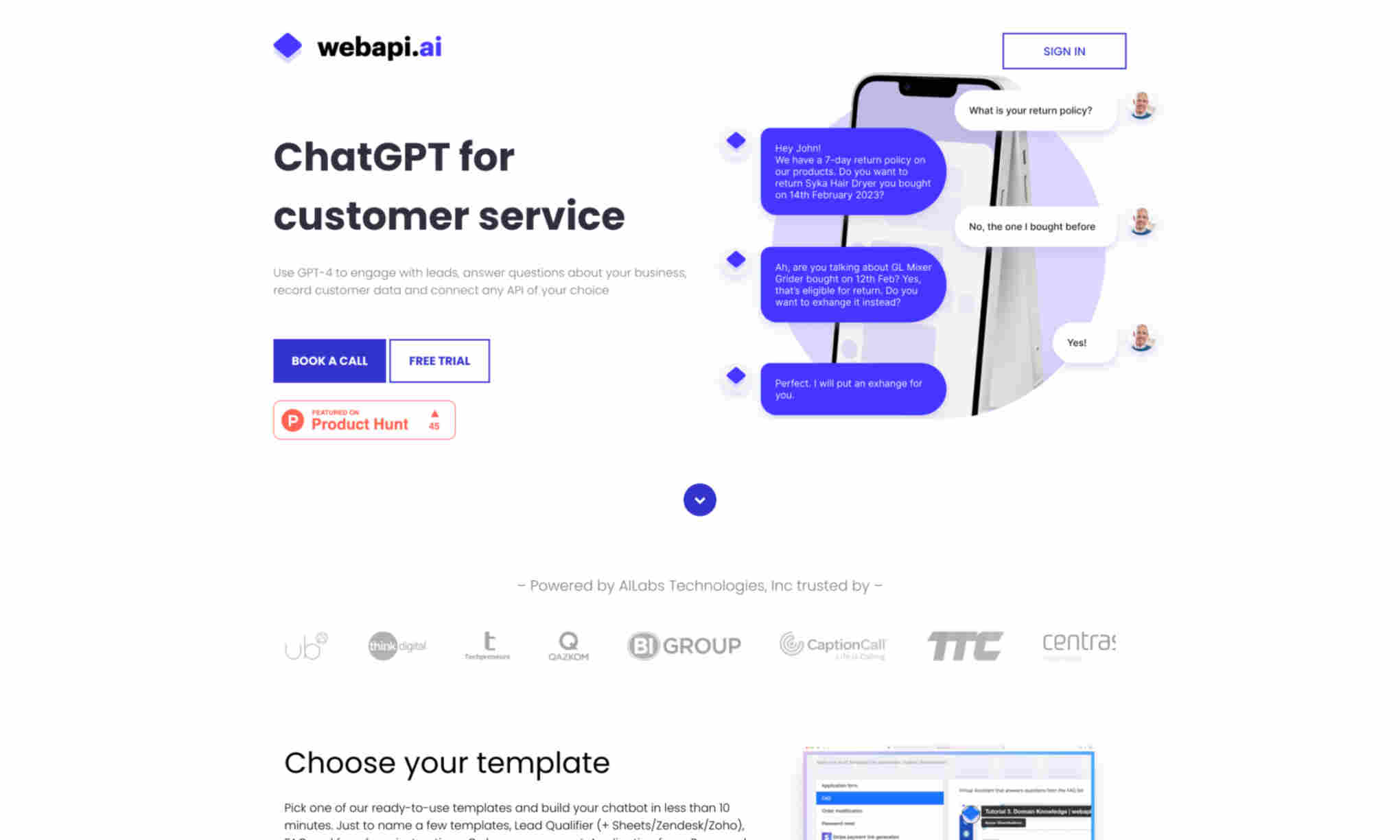 webapi.ai Homepage